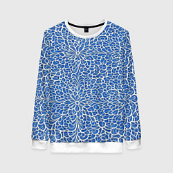 Свитшот женский Ажурные узоры, цвет: 3D-белый