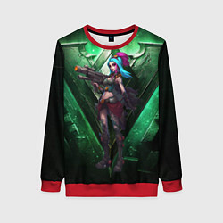 Свитшот женский Jinx art arcane league of legends, цвет: 3D-красный