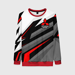 Свитшот женский Mitsubishi motors - красная линия, цвет: 3D-красный