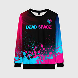 Женский свитшот Dead Space - neon gradient: символ сверху