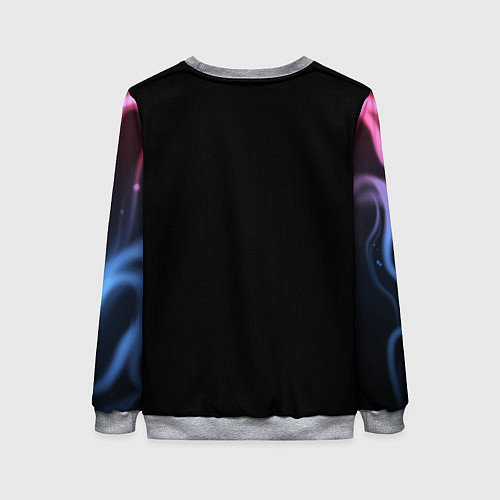 Женский свитшот Хитрый синий лис / 3D-Меланж – фото 2