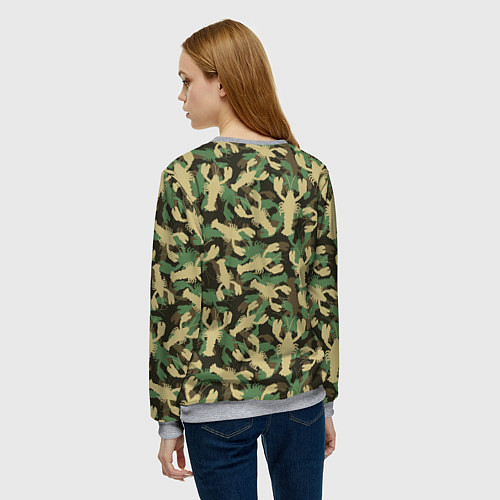 Женский свитшот Камуфляж из раков / 3D-Меланж – фото 4