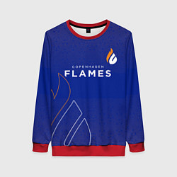 Свитшот женский Форма Copenhagen Flames, цвет: 3D-красный