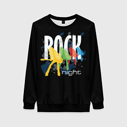 Свитшот женский Rock Night, цвет: 3D-черный