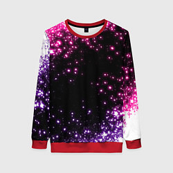 Свитшот женский Неоновые звезды - neon, цвет: 3D-красный