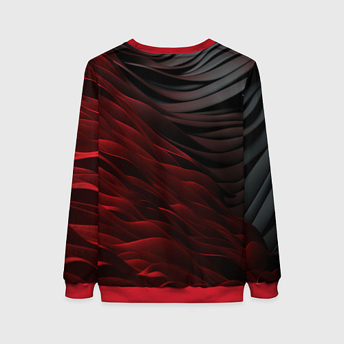 Женский свитшот Cyberpunk 2077 phantom liberty black red / 3D-Красный – фото 2