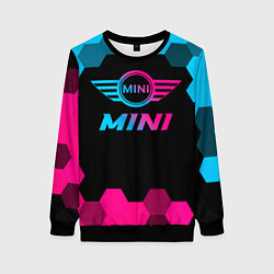 Свитшот женский Mini - neon gradient, цвет: 3D-черный