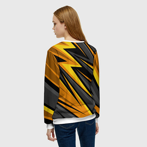 Женский свитшот Fnatic - киберспорт желтый / 3D-Белый – фото 4
