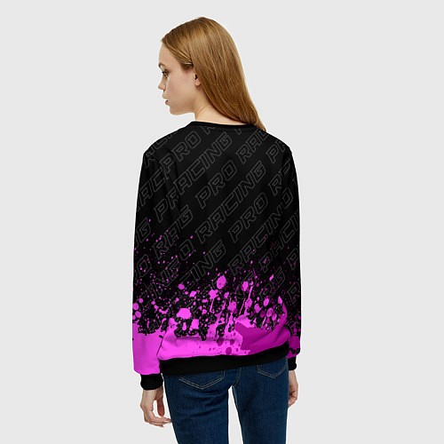 Женский свитшот FAW pro racing: символ сверху / 3D-Черный – фото 4