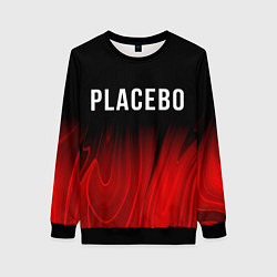 Свитшот женский Placebo red plasma, цвет: 3D-черный