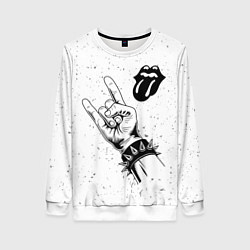 Свитшот женский Rolling Stones и рок символ, цвет: 3D-белый