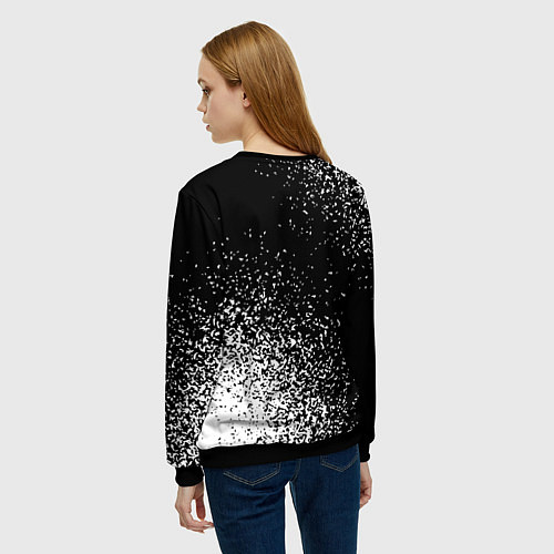 Женский свитшот Joy Division и рок символ на темном фоне / 3D-Черный – фото 4