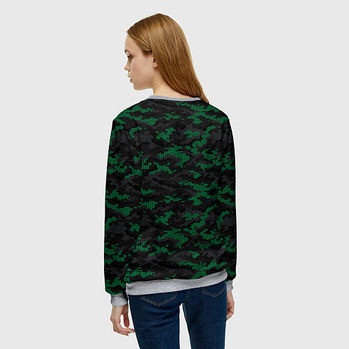 Женский свитшот Точечный камуфляжный узор Spot camouflage pattern / 3D-Меланж – фото 4