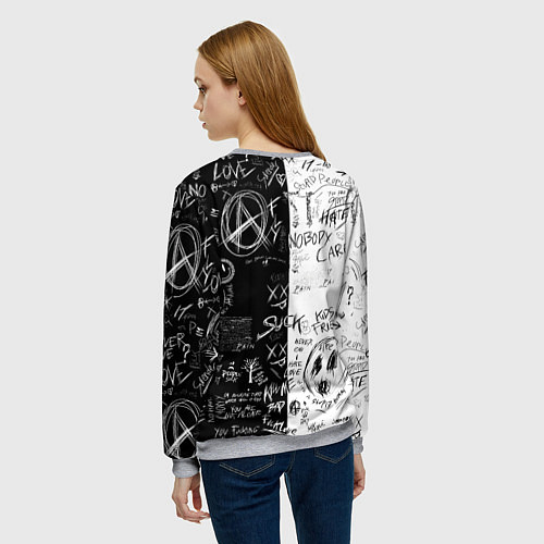 Женский свитшот Мицури Канроджи - Demon slayer / 3D-Меланж – фото 4