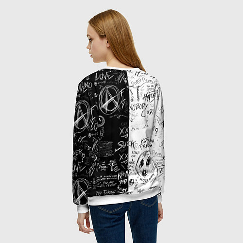 Женский свитшот Мицури Канроджи - Demon slayer / 3D-Белый – фото 4