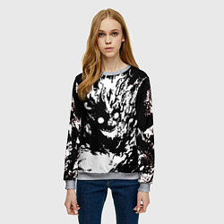 Свитшот женский Dead inside sf, цвет: 3D-меланж — фото 2