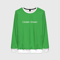 Свитшот женский Classic Green, цвет: 3D-белый