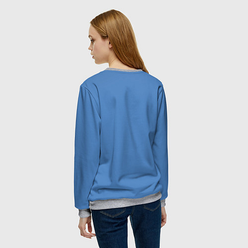 Женский свитшот Blue Perennial / 3D-Меланж – фото 4
