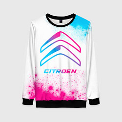 Свитшот женский Citroen neon gradient style, цвет: 3D-черный