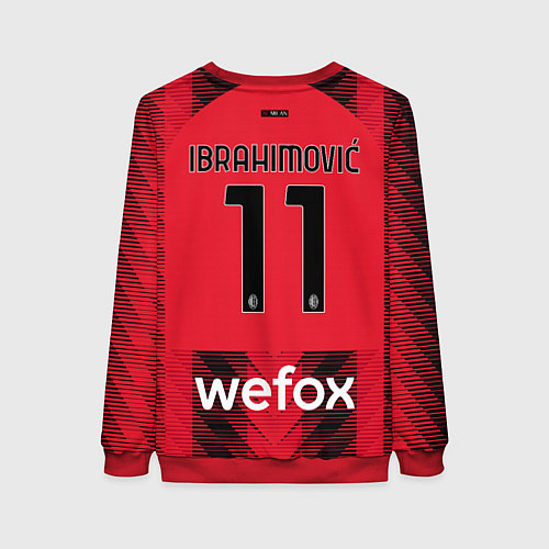 Женский свитшот Златан Ибрагимович Милан форма 2324 домашняя / 3D-Красный – фото 2