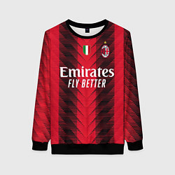 Свитшот женский ФК Милан форма 2324 домашняя, цвет: 3D-черный