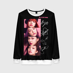 Свитшот женский Blackpink Autographs, цвет: 3D-белый