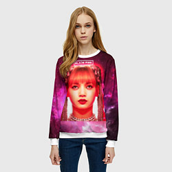 Свитшот женский Lisa Blackpink space, цвет: 3D-белый — фото 2