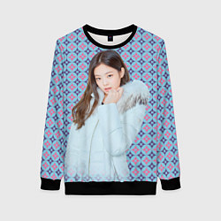 Свитшот женский Blackpink Jennie Kim Blackpink winter style, цвет: 3D-черный