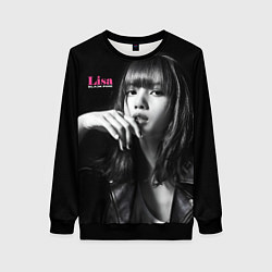 Свитшот женский Blackpink Lisa in leather jacket, цвет: 3D-черный