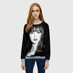 Свитшот женский Blackpink Lisa Portrait, цвет: 3D-меланж — фото 2