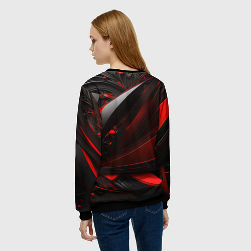 Женский свитшот CS GO red and black / 3D-Черный – фото 4