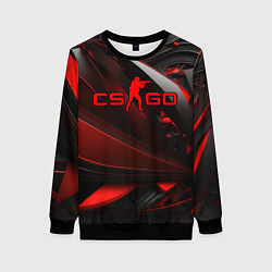 Свитшот женский CS GO red and black, цвет: 3D-черный