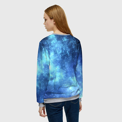Женский свитшот Яркие звёзды в космосе / 3D-Меланж – фото 4