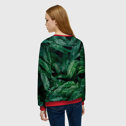 Женский свитшот Крупная морда гориллы / 3D-Красный – фото 4