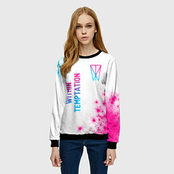 Свитшот женский Within Temptation neon gradient style: надпись, си, цвет: 3D-черный — фото 2