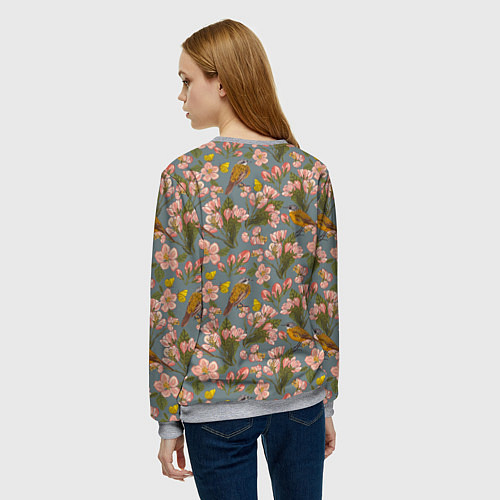 Женский свитшот Жёлтые трясогуски / 3D-Меланж – фото 4