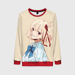 Свитшот женский Chisato Nishikigi - Lycoris Recoil, цвет: 3D-красный