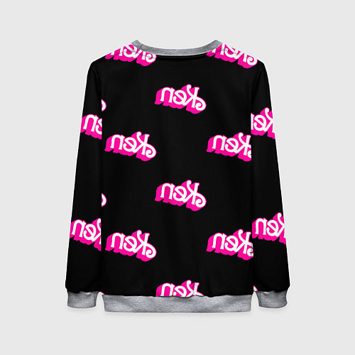Женский свитшот Логотип Кен - патерн / 3D-Меланж – фото 2