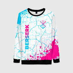 Свитшот женский Berserk neon gradient style: надпись, символ, цвет: 3D-черный