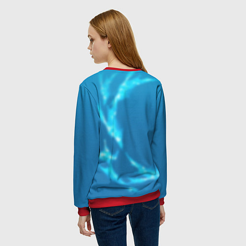 Женский свитшот Клинок рассекающий демонов: Токито / 3D-Красный – фото 4