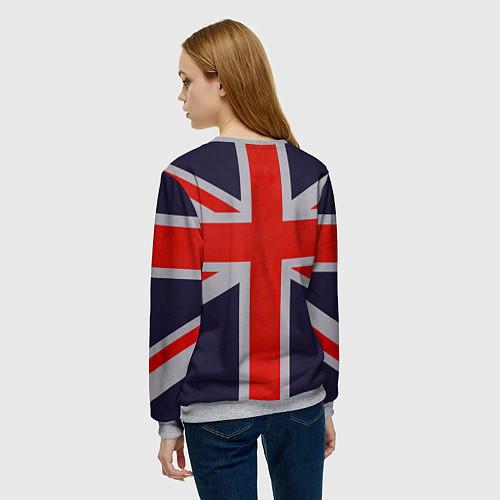Женский свитшот Asking Alexandria британский флаг / 3D-Меланж – фото 4