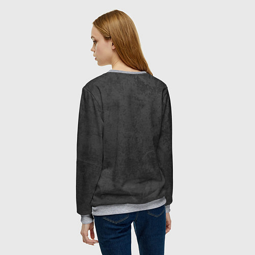 Женский свитшот Девушка с татуировками / 3D-Меланж – фото 4