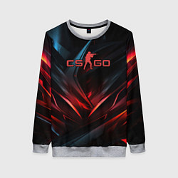 Свитшот женский CS GO dark red black, цвет: 3D-меланж