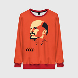 Свитшот женский СССР Ленин жив, цвет: 3D-красный