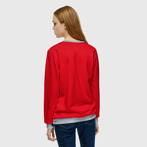 Женский свитшот ФК Ливерпуль форма 2324 домашняя / 3D-Меланж – фото 4