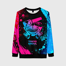 Свитшот женский Tokyo Ghoul - neon gradient, цвет: 3D-черный
