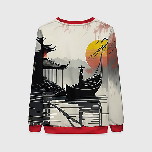 Женский свитшот Красота Японии / 3D-Красный – фото 2