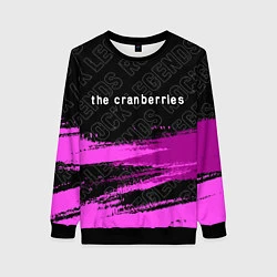 Свитшот женский The Cranberries rock legends: символ сверху, цвет: 3D-черный