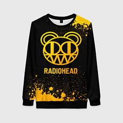 Свитшот женский Radiohead - gold gradient, цвет: 3D-черный