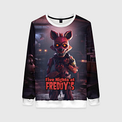 Свитшот женский Five Nights at Freddys Mangle, цвет: 3D-белый